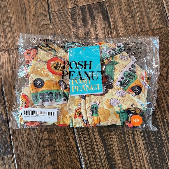 Posh Peanut Rosa Parks Footie Ruffled Zippered One Piece Size Newborn- NWT - Picture 4 of 4